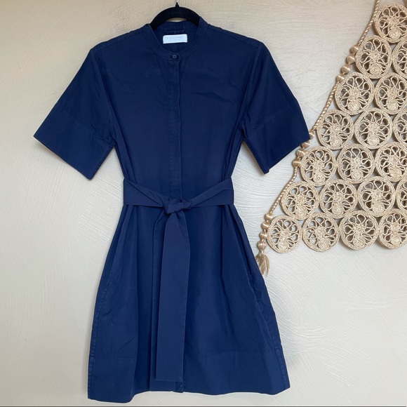 Everlane Dresses & Skirts - Everlane Navy Blue Short Sleeve Collared Shirt Dress/Tunic, Cotton, Size 6